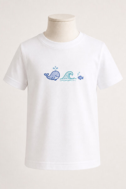 FAVORİST Children's White Series Mixed Prints Cotton Combed Cotton Unisex T-S...