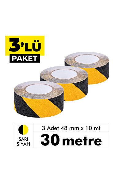 Siyah Merdiven/Zemin Kaydırmaz Bant 48 mm x 10 mt 3’lü Paket