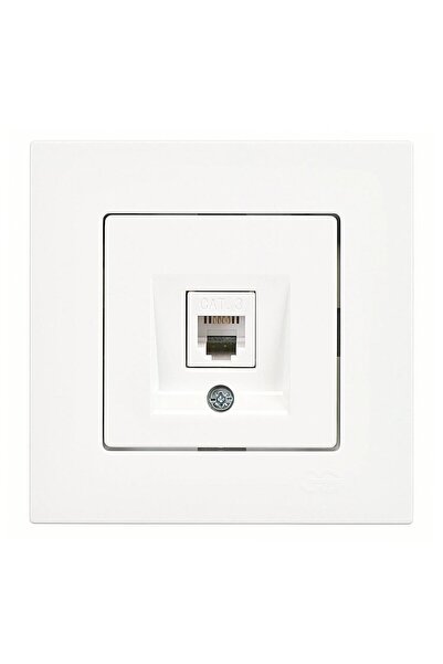 Günsan Tedarik Günsan Eqona White Numeris Telephone Socket - with Frame - 014...