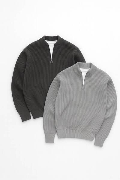 zs zaos fashion 2-Piece Advantageous Set Men's Long-Sleeved Thick Stand-Up Co...