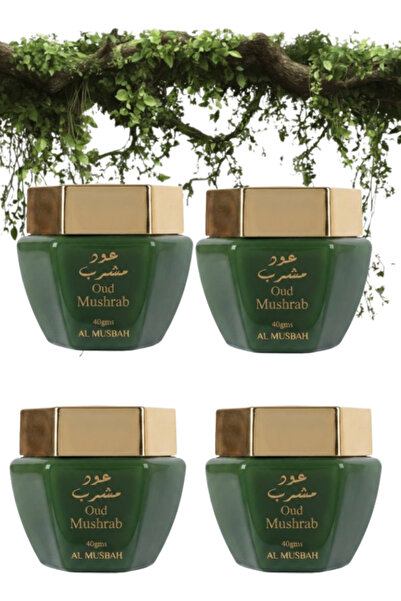 AL MUSBAH 4 قطع من بخور العود المشراب الخشبي 40 جرام