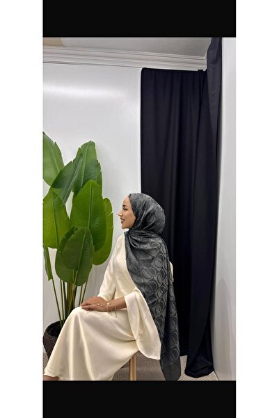 Halka Desen Pamuk Elyaf Şal (Antrasit)