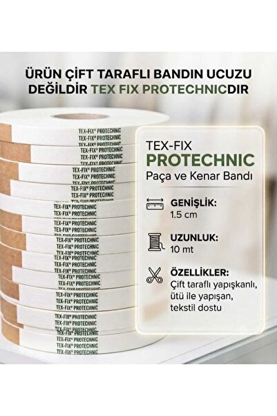 DEPAR TİC. Telanet kanaviçe telası paça telası eni 1.5 cm 10mt. çift taraflı ...
