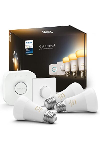 Philips Hue Beyaz Ambiyans 3’lü Akıllı LED Ampul Başlangıç Seti 8W 75W Eşdeğe...