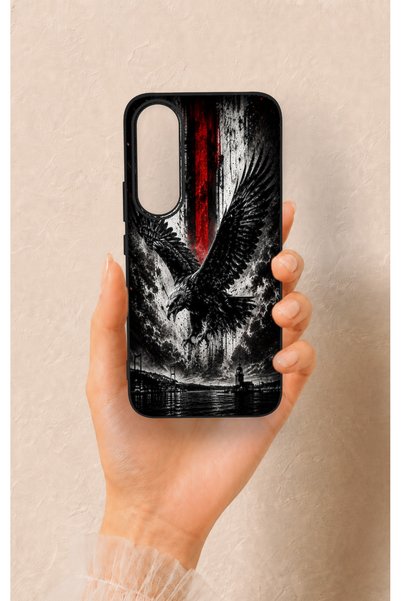 Vip Case Vivo V70 Fe 5g Compatible Black Eagle Patterned Silicone Case