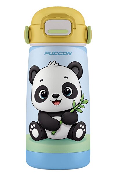 Puccon Children's Steel Flask Thermos 304 Stainless Steel with Straw 420 ml -...