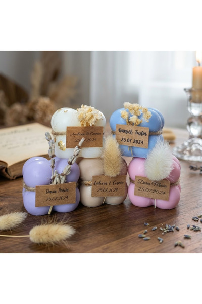 Generic Brand Marturii de Botez Personalizate - Set 50 de buc. lumanari bubbl...