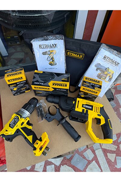 Genel Markalar RTRMAX X-LION RTRSET40 18V Akülü Şarjlı Matkap Vidalama Kırıcı...