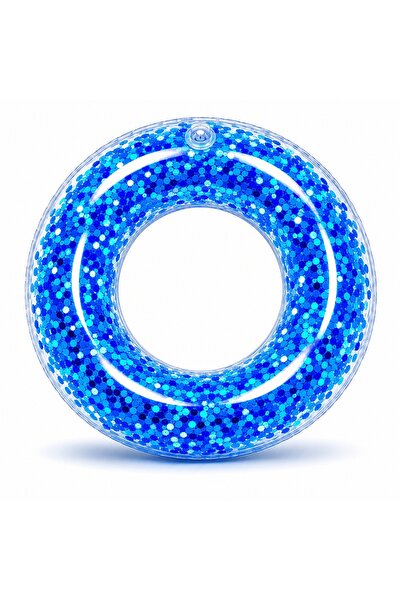 BaoBao Blue inflatable ring 90 cm for pool and beach, colorful and fun design