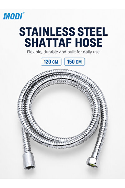modi Stainless Steel Shattaf Hose for Bidet Spray, Flexible Chrome-Plated Bat...