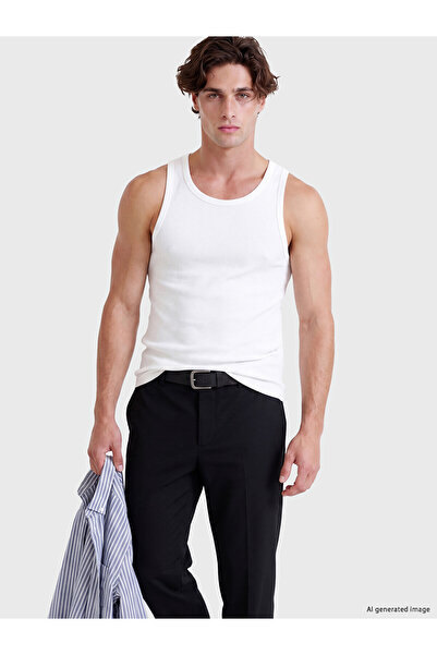 LC Waikiki Trendlucky Men's Sleeveless T-Shirt with Oval Collar and Ribbed De...