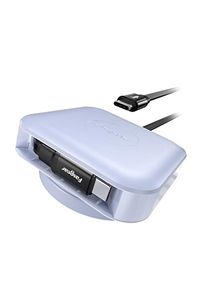 GENERAL كيبل USB C قابل للسحب من فاسجير، عبوتان من سلك شحن 60 واط (1.4 متر، ا...