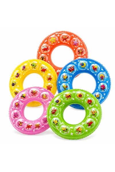 BaoBao Colac gonflabil pentru copii 70 cm – Model galben cu animale marine