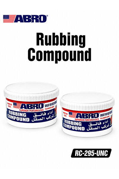 Abro Combo 2pcs RC-295-UNC Rubbing Compound 10 oz 295ml Fast Cut Oxidation Sc...