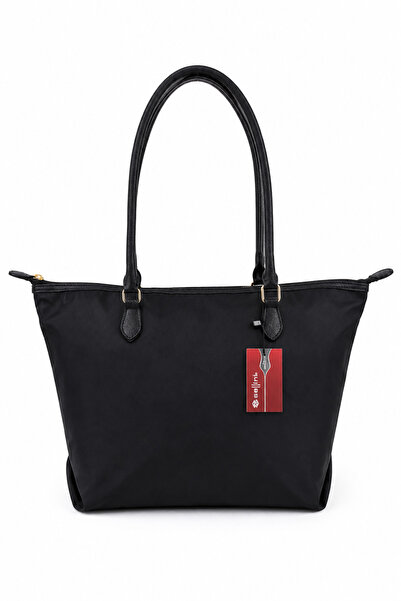 Sellini Long Vera Black Women's Zippered Wide Shoulder Bag