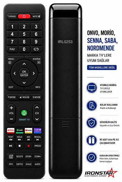Nordmende TV kumandası / nıordmende Smart TV kumandası / nıordmende televizyo...