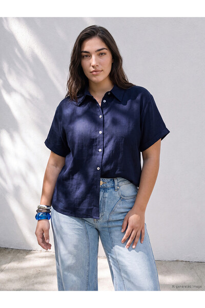 LC Waikiki Two Mt Shop Quality Linen Blend Women's Shirt