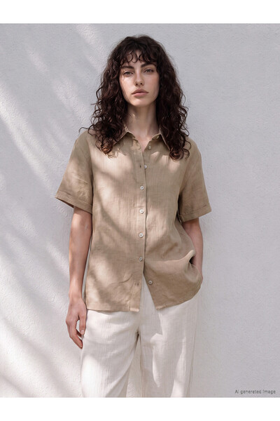 LC Waikiki Two Mt Shop Quality Linen Blend Women's Shirt