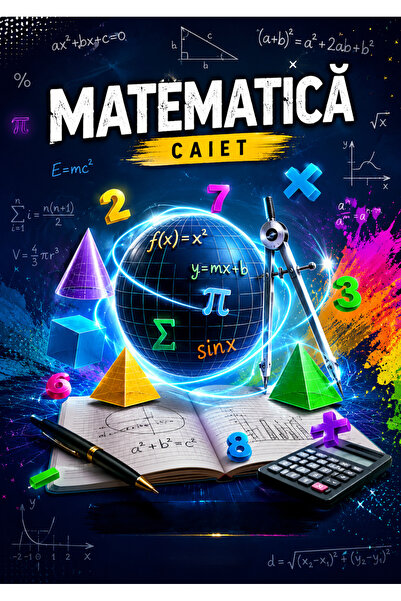 Scholl Caiet Studențesc de Matematică A4 – 100 de File, Spiralat | Caiet pent...