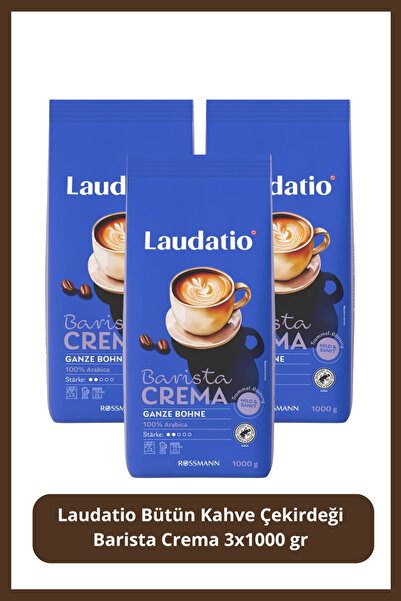 Laudatio Bütün Kahve Çekirdeği Barısta Crema 3x1000 gr