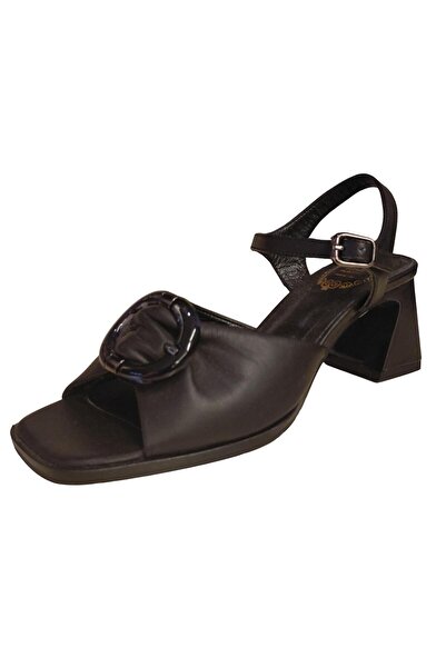 NISH N2640 Women's Genuine Leather Blunt Toe Summer Heeled Shoes