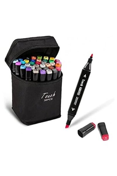 OEM Set de 36 de markere multicolore, cu două capete, pentru desen și colorat...