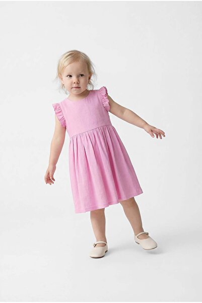 PAULMARK Girl's Ruffle Sleeve Detailed Dress