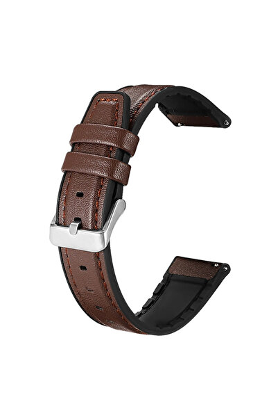 Choice53 Universal 22mm coffee si 22mm Bracelet Leather Pемешок GTR4 Bands Fo...