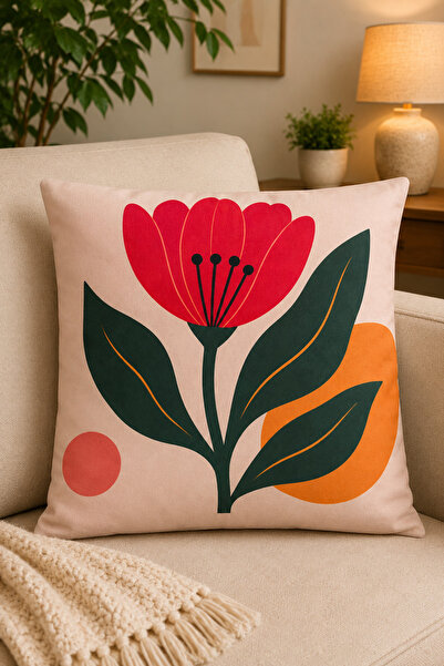 SEVMİŞ HOME Digital Printed Decorative Throw Pillow Cover 43X43 cm – Modern P...