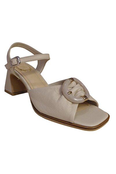 NISH N2640 Women's Genuine Leather Blunt Toe Summer Heeled Shoes