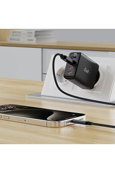 Acefast Cablu C19-04, USB la Type-C, Încărcare rapidă, 3A, Împletitură de nailon 1.2m - Negru