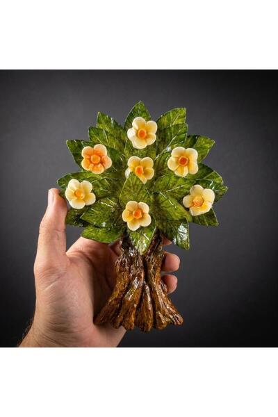 SUME El Yapımı Çiçekli Ağaç Duvar Dekoru Bereket Koleksiyonu 14X20 cm