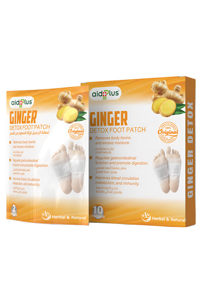 Aidplus Aid Plus Ginger Detox Foot Patch 10 Pieces (5 Pairs), Herbal Detox Fo...