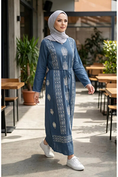 sefamerve Şile Bezi Long Tunic 0062-08 Petrol