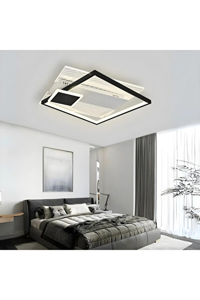 RFAN Πολυέλαιος LED RFAN, Μοντέλο R9051/S, Με Τηλεχειριστήριο, 3 Τύποι Φωτισμ...
