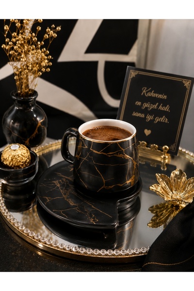 tacmira Kahve fincanı seti 1 tabak 1 fincan kahve fincanı seti 1 kişilik