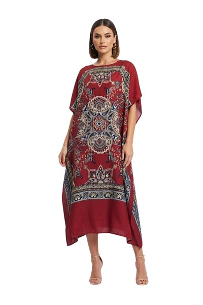 Generic Brand Women's Elegant Printed Kaftan Maxi dress
