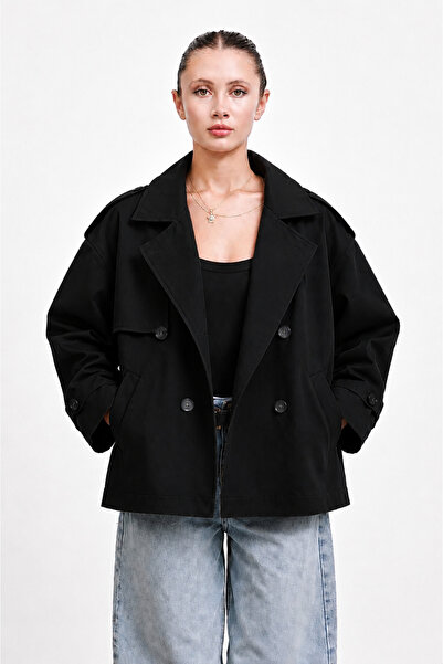 Helen Goods Yeni Sezon Kadın Midi Boy Su İtici Oversize Trençkot
