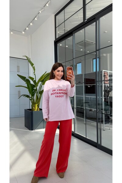 elif teke Sorry Pink Sweat Blouse