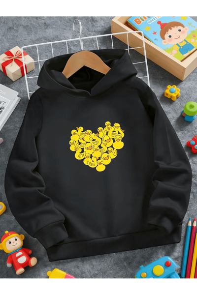 YUNAYT Children's Hooded Printed Sweatshirt