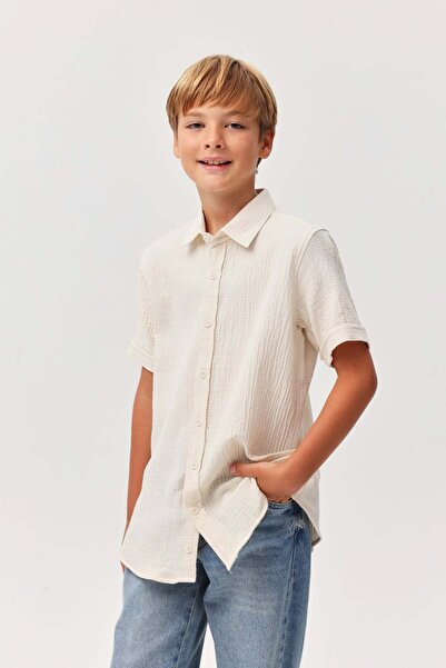 PAULMARK Boy's Short Sleeve Shirt