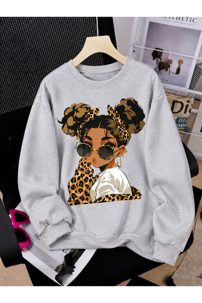Cevval Children's Crew Neck Printed Sweatshirt