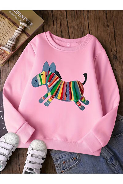 Cevval Children's Crew Neck Printed Sweatshirt