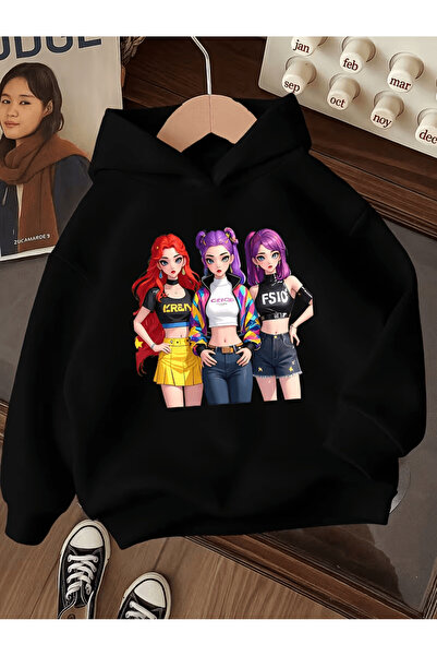 YUNAYT Children's Hooded Printed Sweatshirt