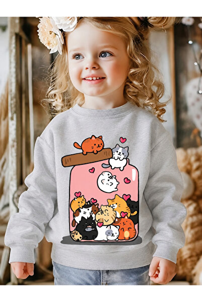 Cevval Children's Crew Neck Printed Sweatshirt