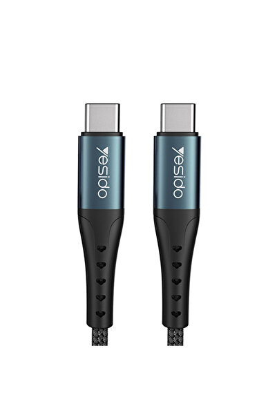 Yesido Cablu de date (CA96) - Tip C la Tip C, 60W, QC și PD, 3A, 1.2m - Negru
