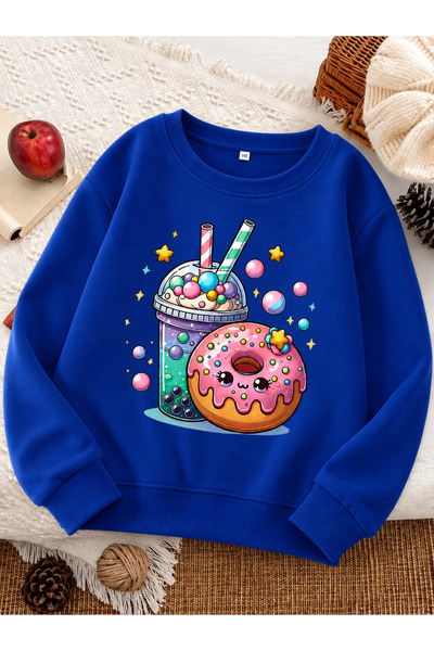 Cevval Children's Crew Neck Printed Sweatshirt
