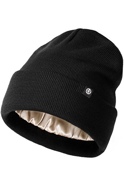 Morvena Picks Palarie de iarna unisex din satin - palarie tricotata - captuse...