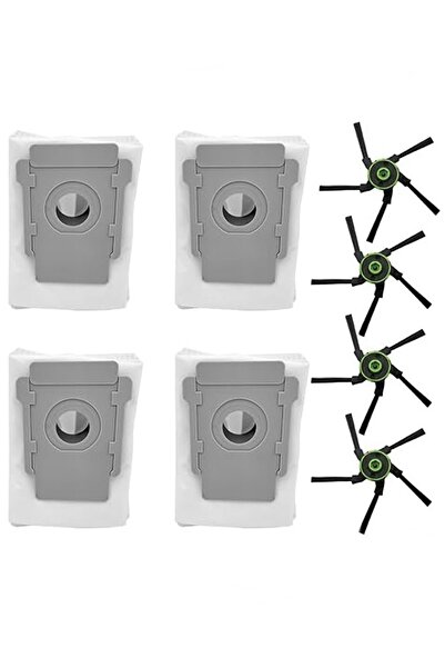 Rovexa iRobot Roomba S9 S9+ Συμβατό με 4 πλευρικές βούρτσες και 4 σακούλες σκ...