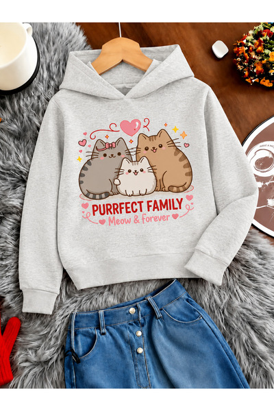 Cevval Children's Hooded Printed Sweatshirt